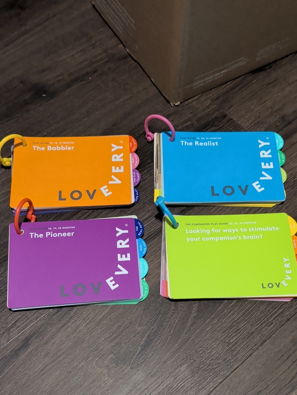 LOVEVERY (Lot Of 4) Baby Book Play Guides with rings for 13-24 months like new